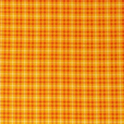 SINGER Orange Tonal Plaid Print Cotton Fabric