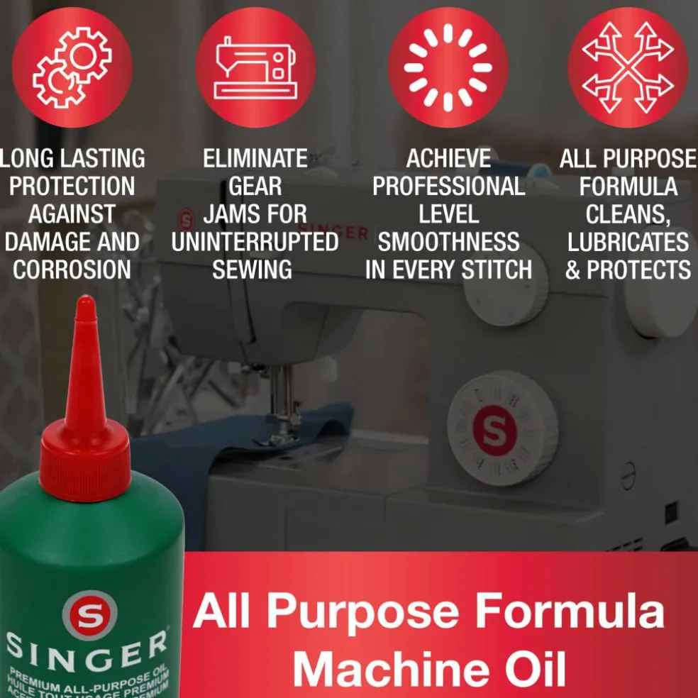SINGER® 3.38oz. Premium All-Purpose Sewing Machine Oil