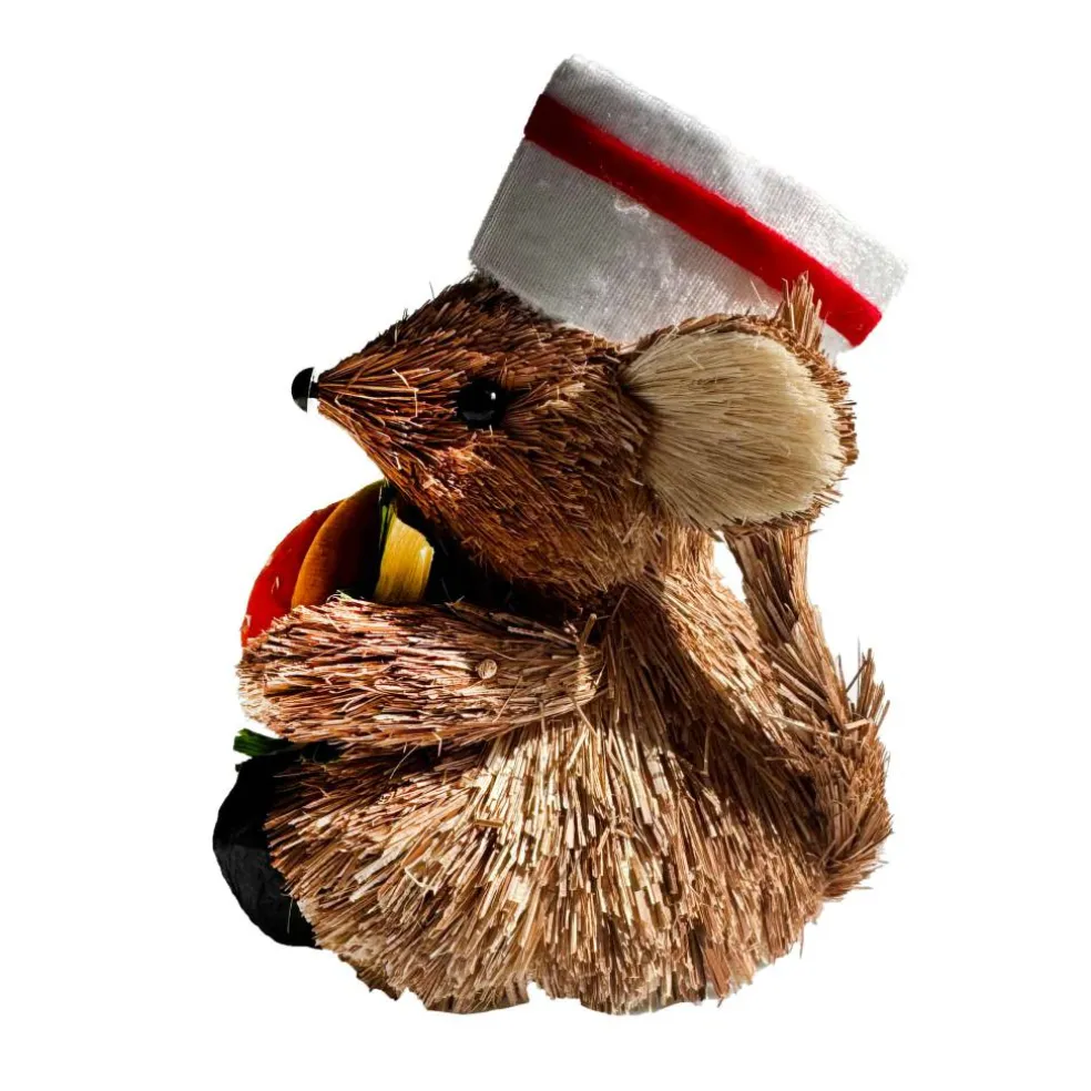 6.75" Sisal Chef Mouse with Hamburger by Ashland®