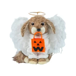 6.25" Sisal Dog Angel Natural Decorative Animal by Ashland®