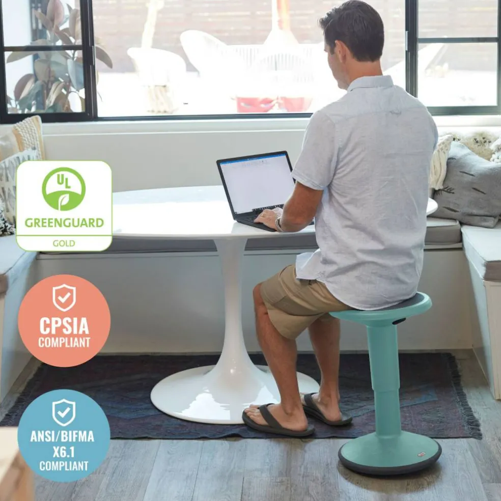 SitWell Adjustable Height Wobble Stool, Active Flexible Seating Chair