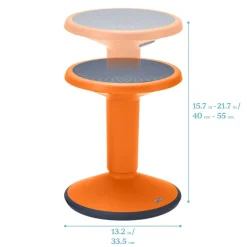 SitWell Adjustable Height Wobble Stool, Active Flexible Seating Chair