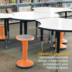 SitWell Adjustable Height Wobble Stool, Active Flexible Seating Chair