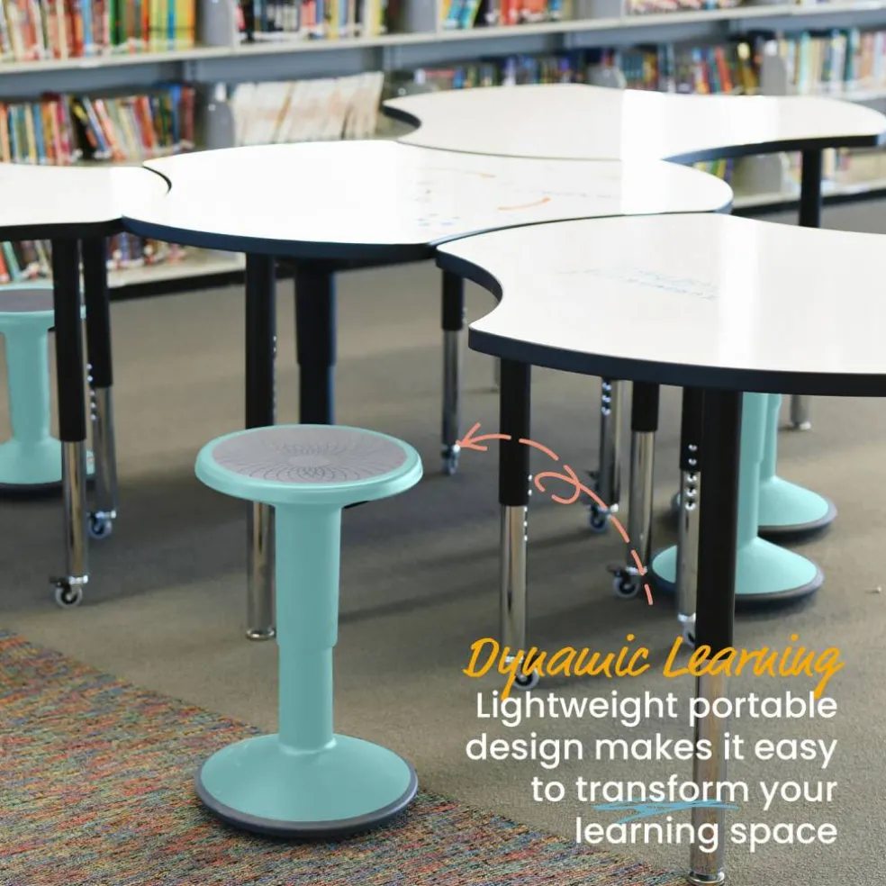 SitWell Adjustable Height Wobble Stool, Active Flexible Seating Chair