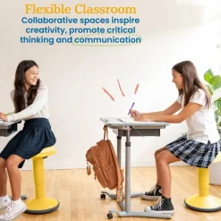 Sitwell Wobble Stool with Cushion, Adjustable Height, Active Seating