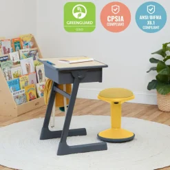 Sitwell Wobble Stool with Cushion, Adjustable Height, Active Seating