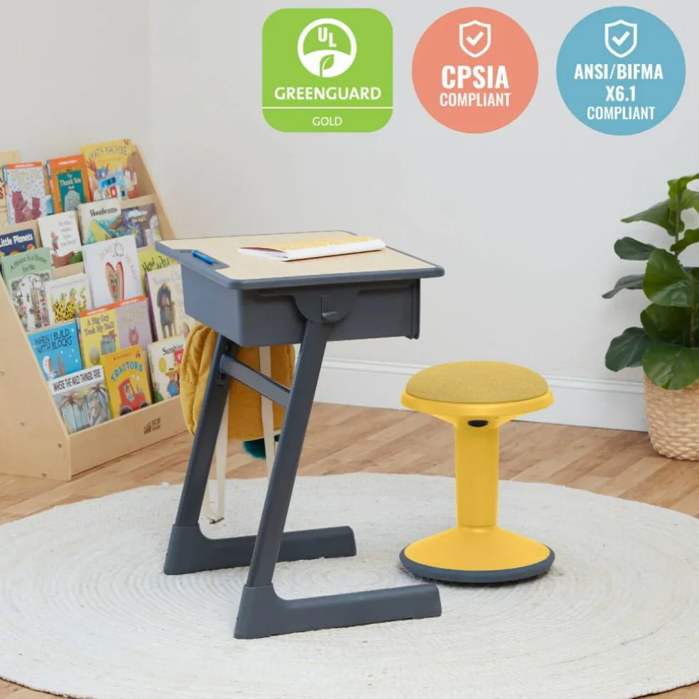 Sitwell Wobble Stool with Cushion, Adjustable Height, Active Seating