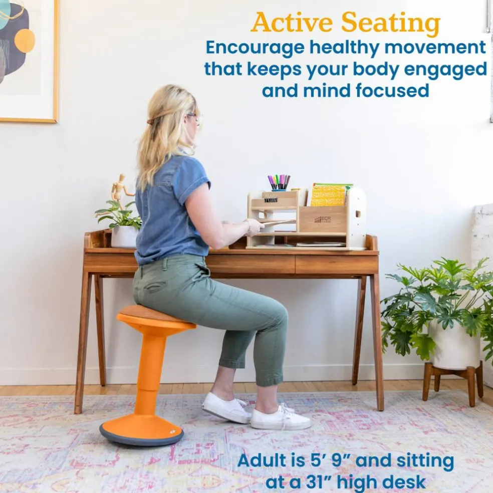 Sitwell Wobble Stool with Cushion, Adjustable Height, Active Seating