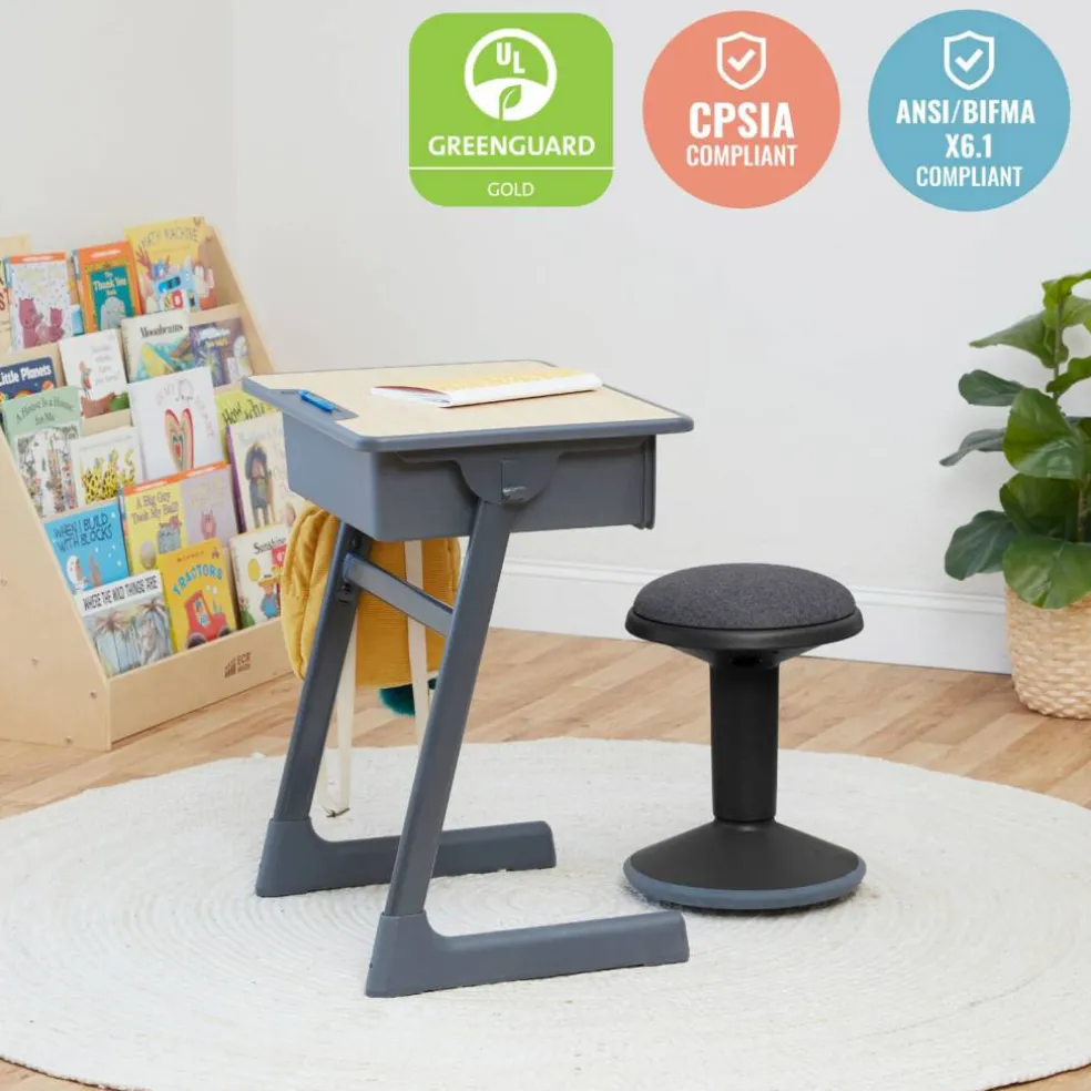 Sitwell Wobble Stool with Cushion, Adjustable Height, Active Seating