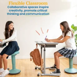 Sitwell Wobble Stool with Cushion, Adjustable Height, Active Seating