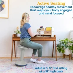 Sitwell Wobble Stool with Cushion, Adjustable Height, Active Seating