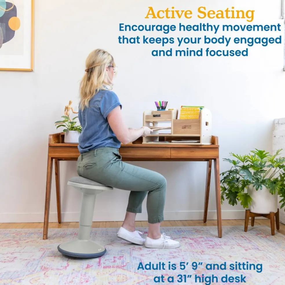 Sitwell Wobble Stool with Cushion, Adjustable Height, Active Seating