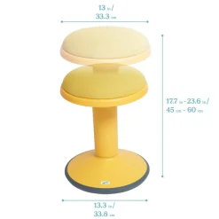 Sitwell Wobble Stool with Cushion, Adjustable Height, Active Seating