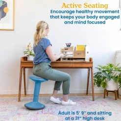 Sitwell Wobble Stool with Cushion, Adjustable Height, Active Seating