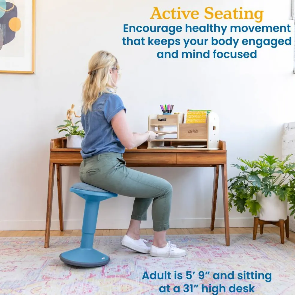 Sitwell Wobble Stool with Cushion, Adjustable Height, Active Seating