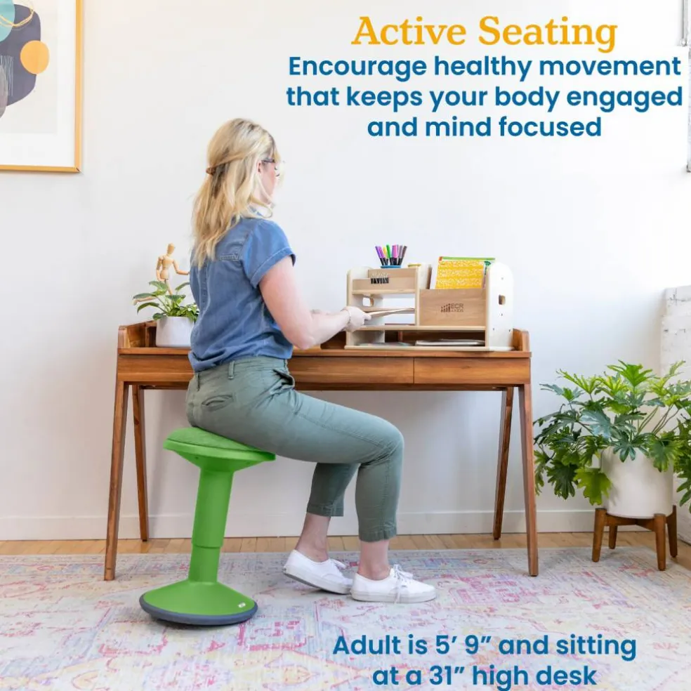 Sitwell Wobble Stool with Cushion, Adjustable Height, Active Seating