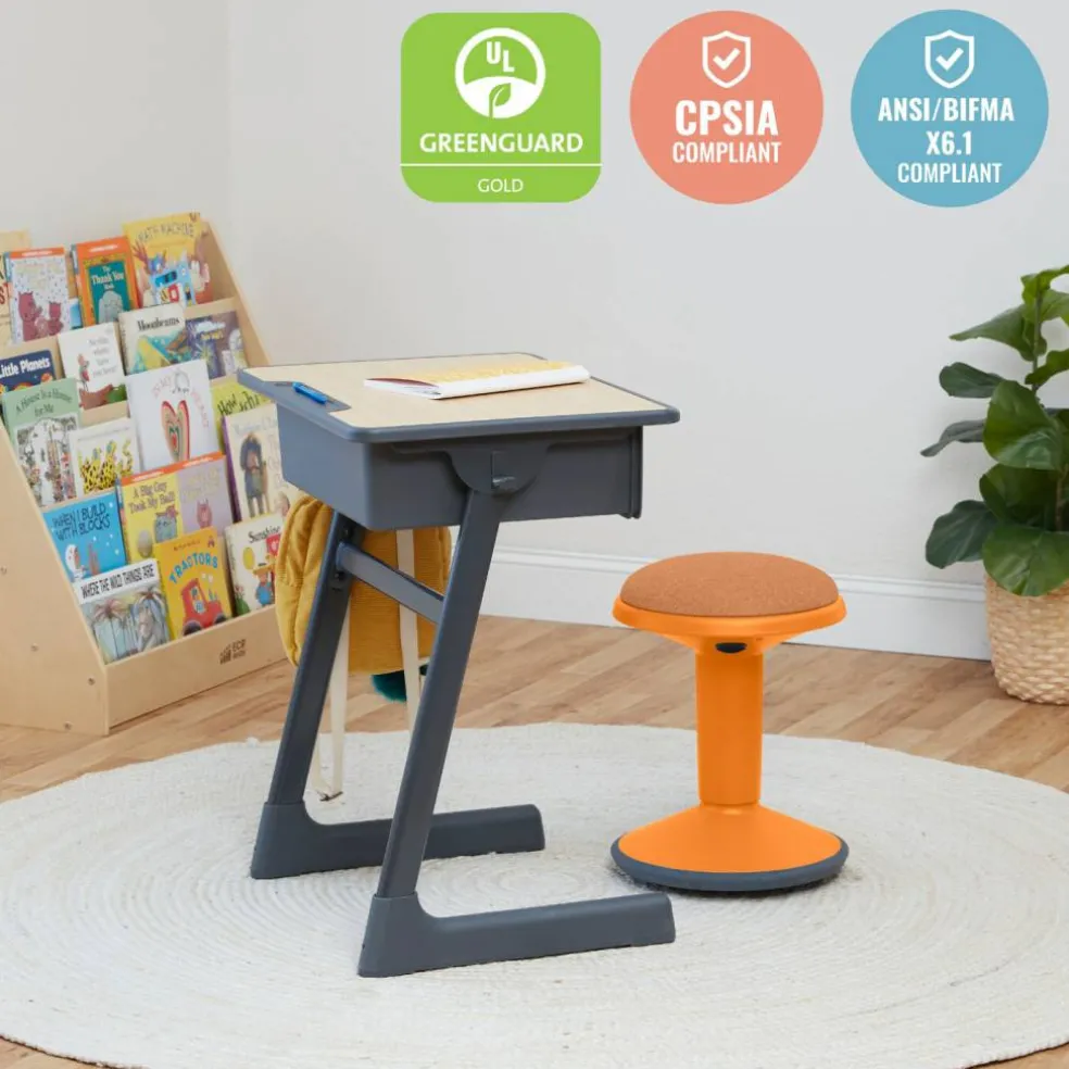 Sitwell Wobble Stool with Cushion, Adjustable Height, Active Seating