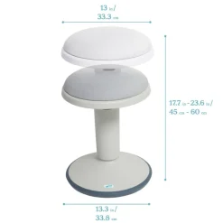 Sitwell Wobble Stool with Cushion, Adjustable Height, Active Seating