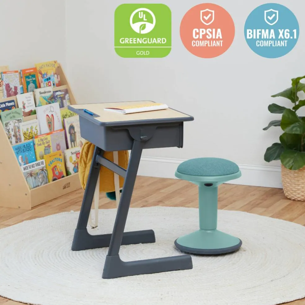 Sitwell Wobble Stool with Cushion, Adjustable Height, Active Seating