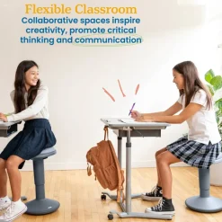 Sitwell Wobble Stool with Cushion, Adjustable Height, Active Seating