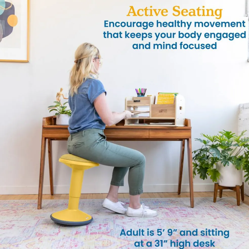Sitwell Wobble Stool with Cushion, Adjustable Height, Active Seating