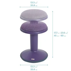 Sitwell Wobble Stool with Cushion, Adjustable Height, Active Seating