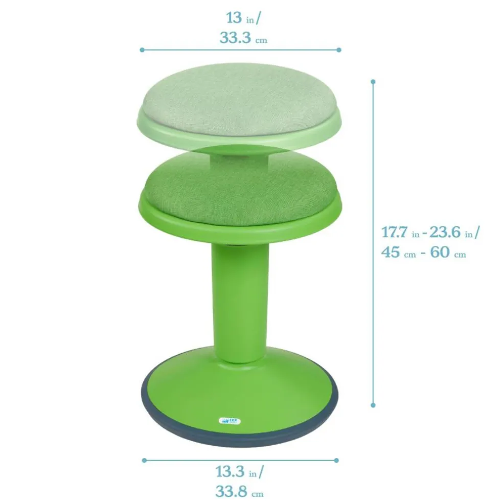 Sitwell Wobble Stool with Cushion, Adjustable Height, Active Seating