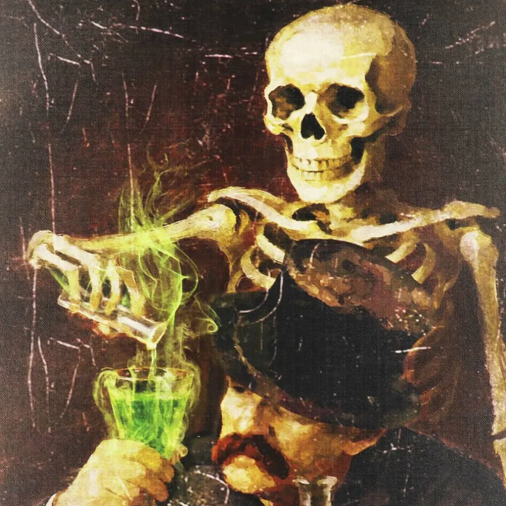Skeleton & Absinthe Framed Wall Décor by Ashland®