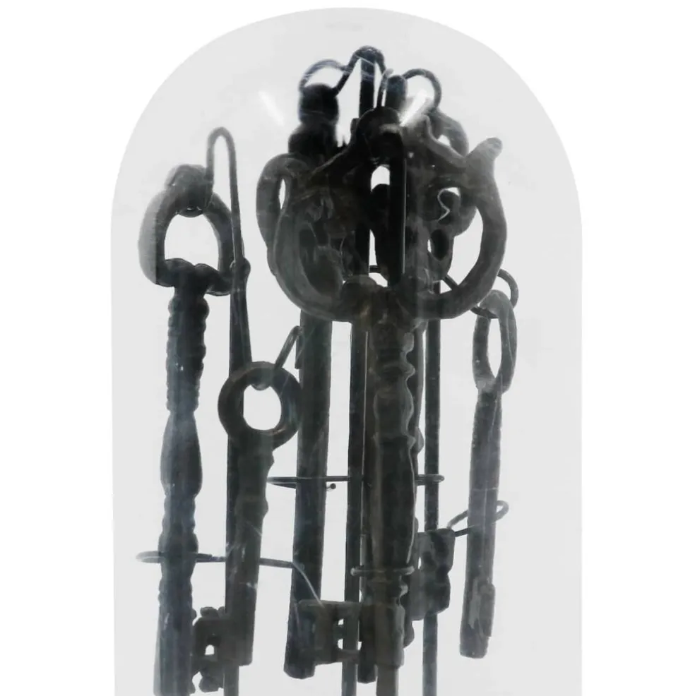 9.25" Skeleton Key Cloche Tabletop Décor by Ashland®