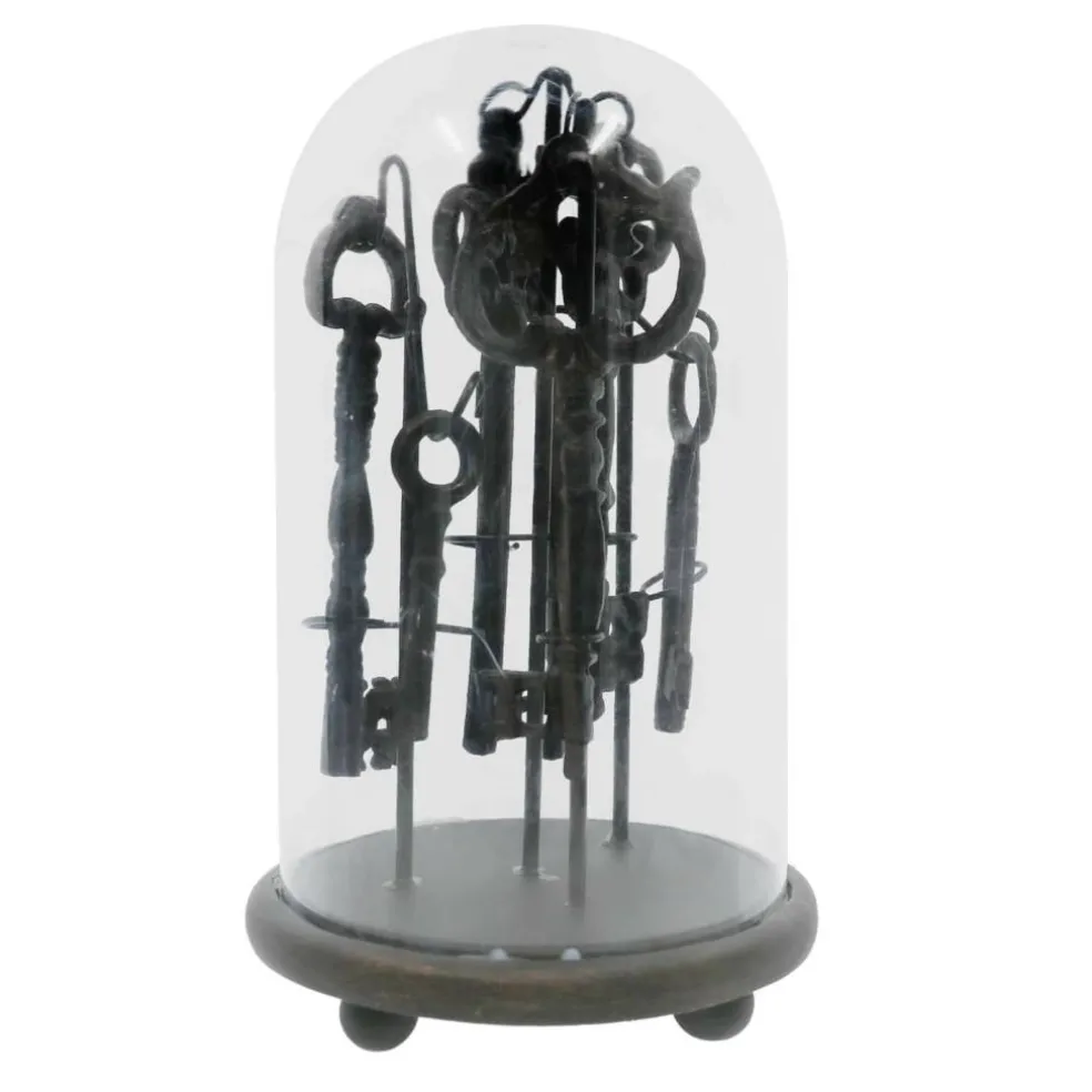 9.25" Skeleton Key Cloche Tabletop Décor by Ashland®