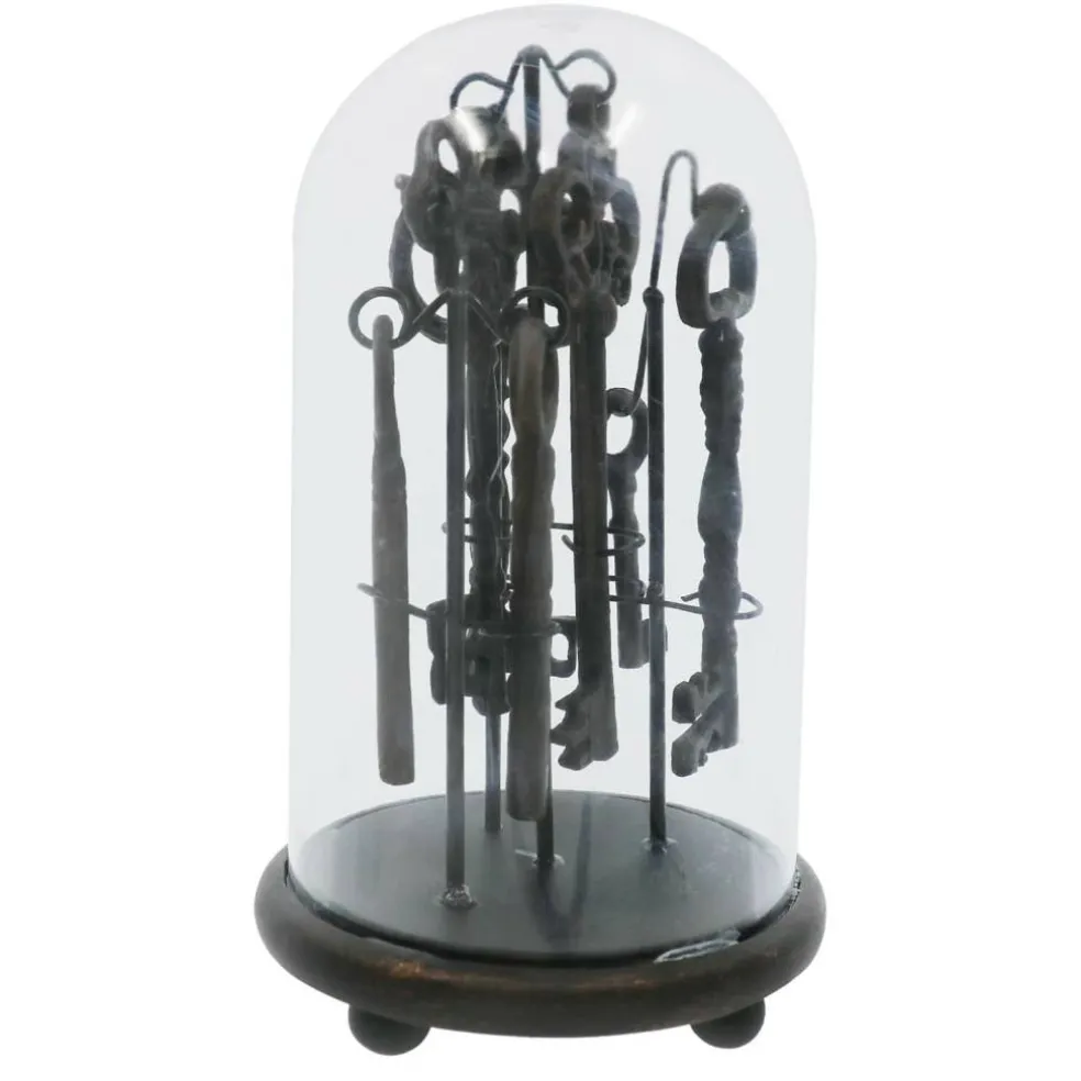 9.25" Skeleton Key Cloche Tabletop Décor by Ashland®