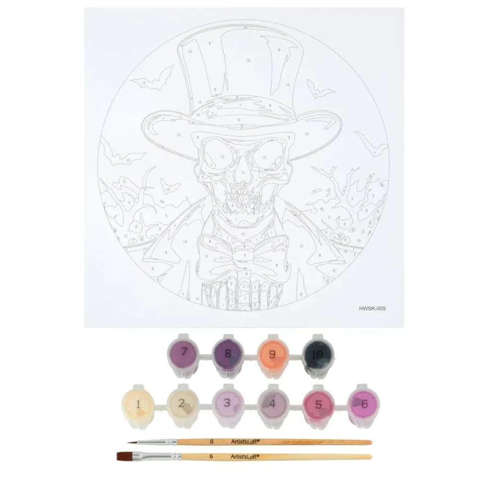 8" Skeleton Man Paint-by-Number Plywood Surface Kit by Artist's Loft®