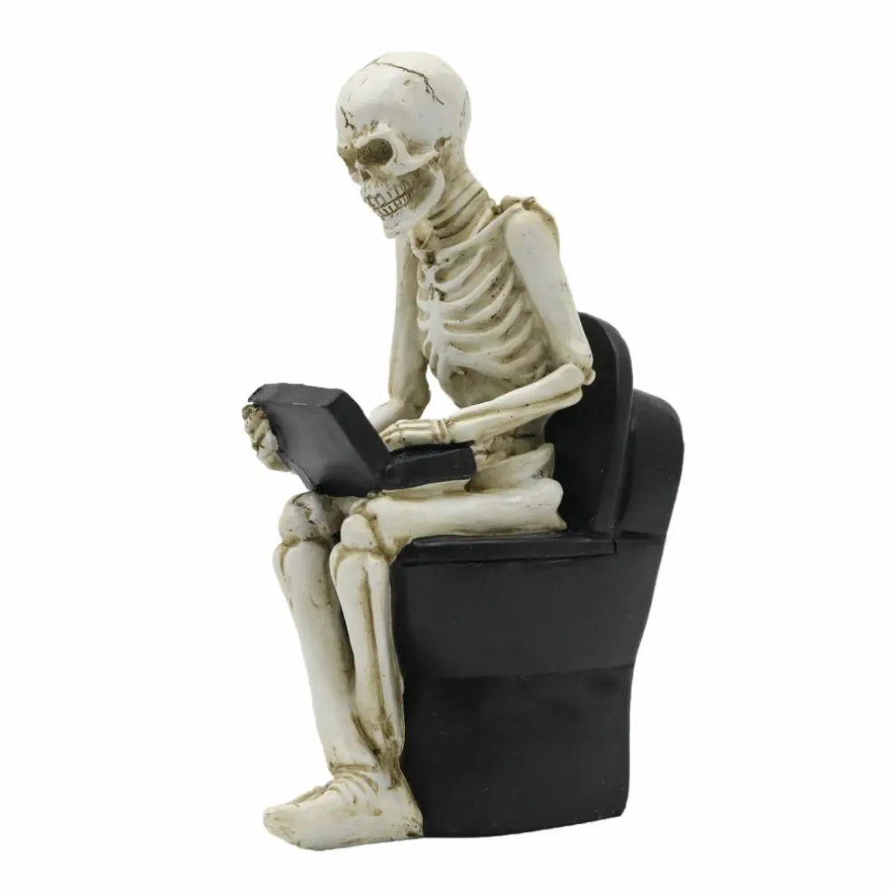 7.4" Skeleton on Toilet with Laptop Tabletop Décor by Ashland®