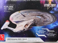 Skill 2 U.S.S. Enterprise NCC-1701-E Space Ship "Star Trek: First Contact" (1996) Movie 1/1400 Scale Plastic Model Kit by AMT