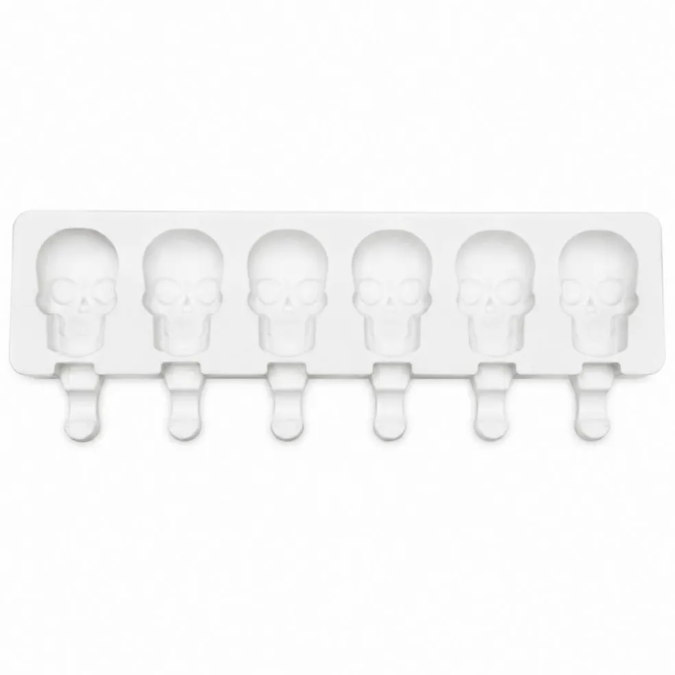 Skull Cakesicle Mold – Halloween Silicone Popsicle & Chocolate Mold