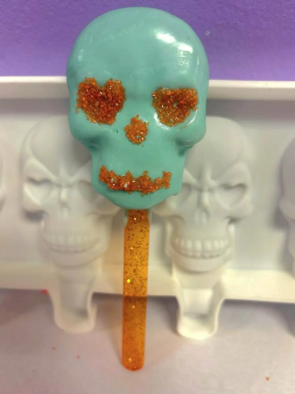 Skull Cakesicle Mold – Halloween Silicone Popsicle & Chocolate Mold