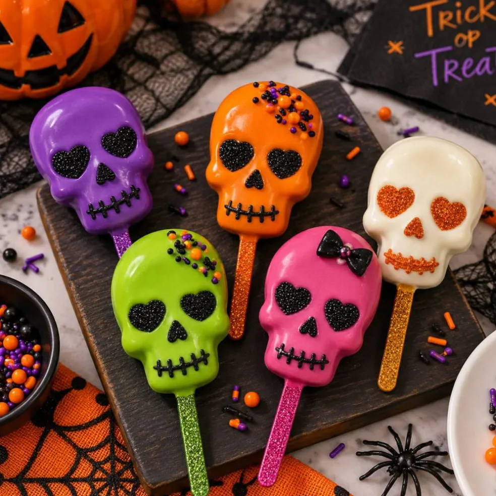 Skull Cakesicle Mold – Halloween Silicone Popsicle & Chocolate Mold