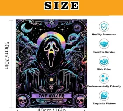 Skull Moon Star Paint by Numbers for Adults, 16x20 Inch Halloween Paint by Number Kit on Canvas, DIY Acrylic Painting Set with Brushes and Paints, Easy Beginner Art Craft Home Wall Decor Gift