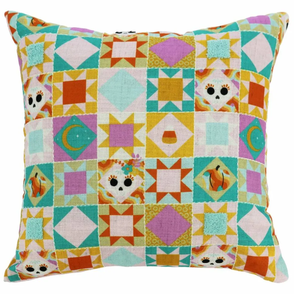 16" Skull & Star Patchwork Pillow by Ashland®