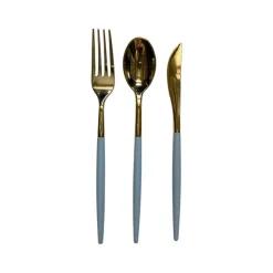 Sky Blue Cutlery Utensils (Set of 24)