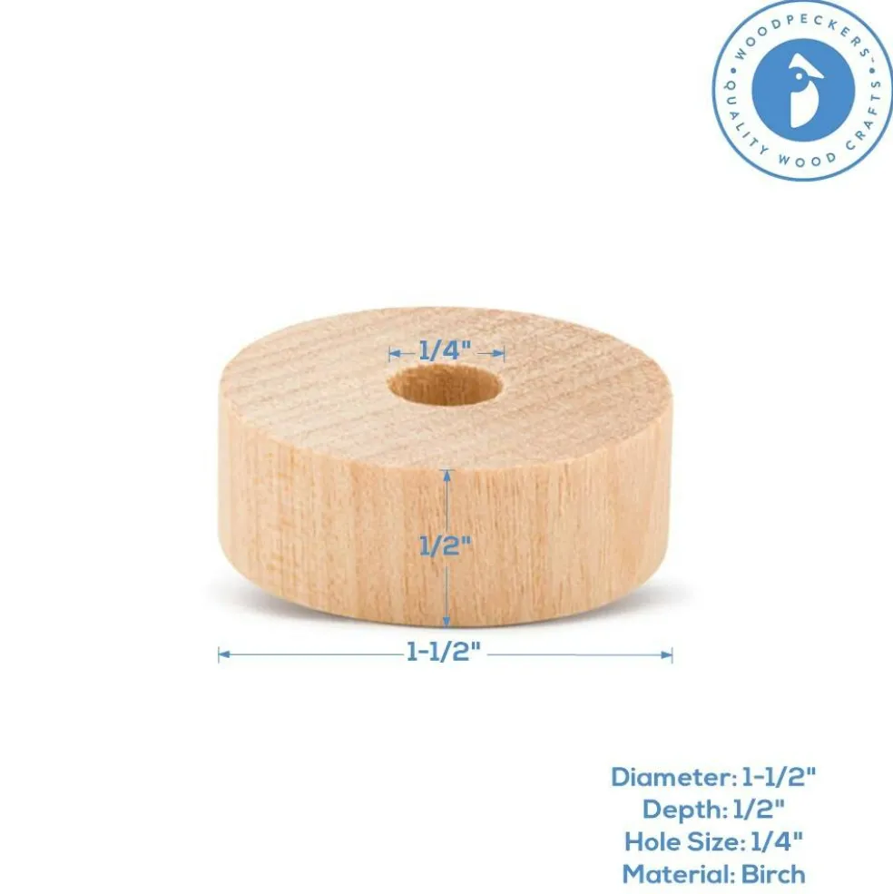 Slab Wooden Wheel for Crafts, Multiple Sizes Available| Woodpeckers