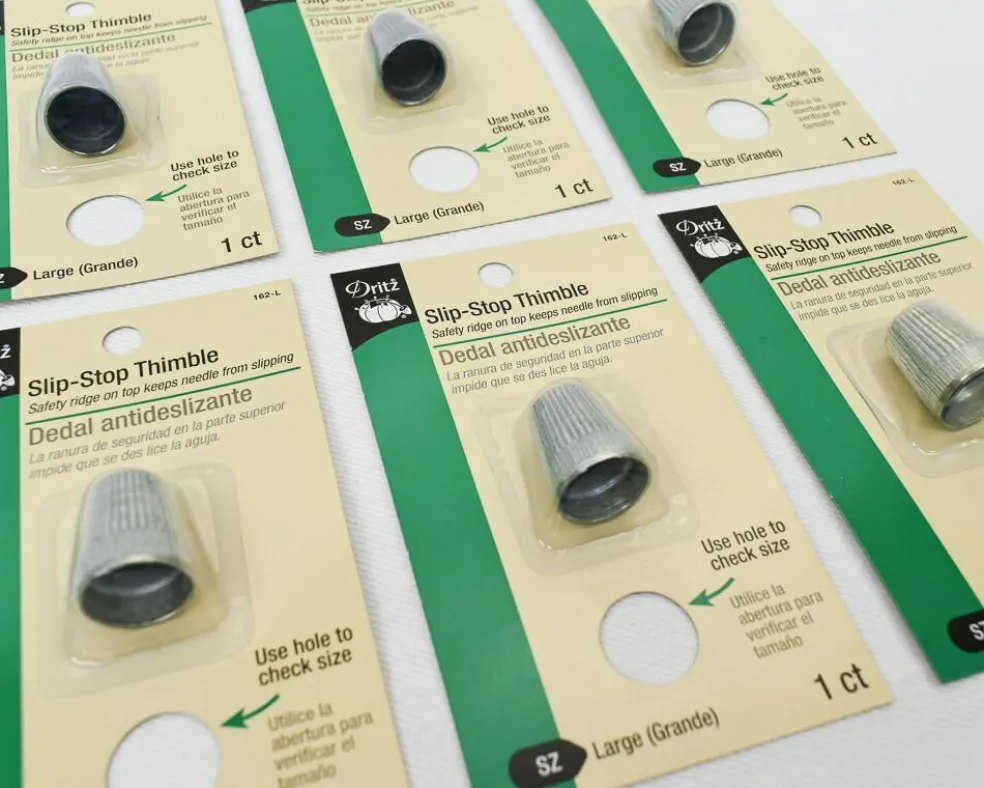 Slip-Stop Thimble - size Large - Dritz for Quilting and Sewing 1 piece