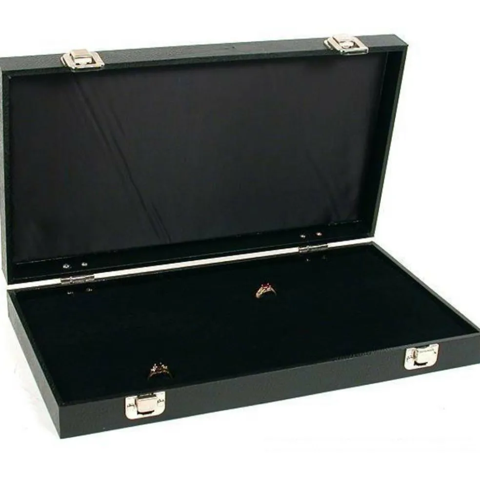 72 Slot Black Ring Pad Display & Jewelry Travel Case