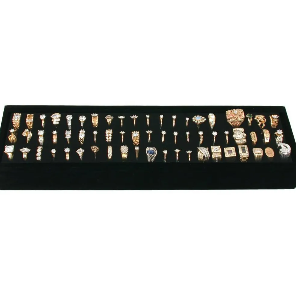 21 Slot Black Velvet Bangle Bracelet Large Display New