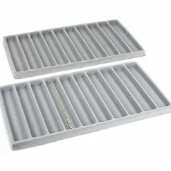 20 Slot Bracelet & Watch Display Tray Gray Showcase