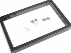 100-Slot Jewelry Ring Display Tray – Velvet-Lined Storage Box for Rings, Studs, and Small Accessories (Black)