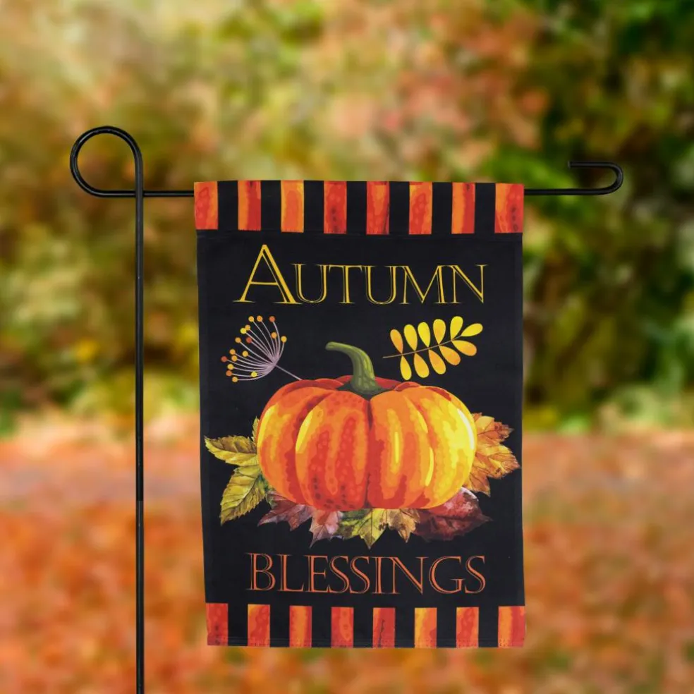 Small Autumn Blessings & Pumpkins Garden Flag