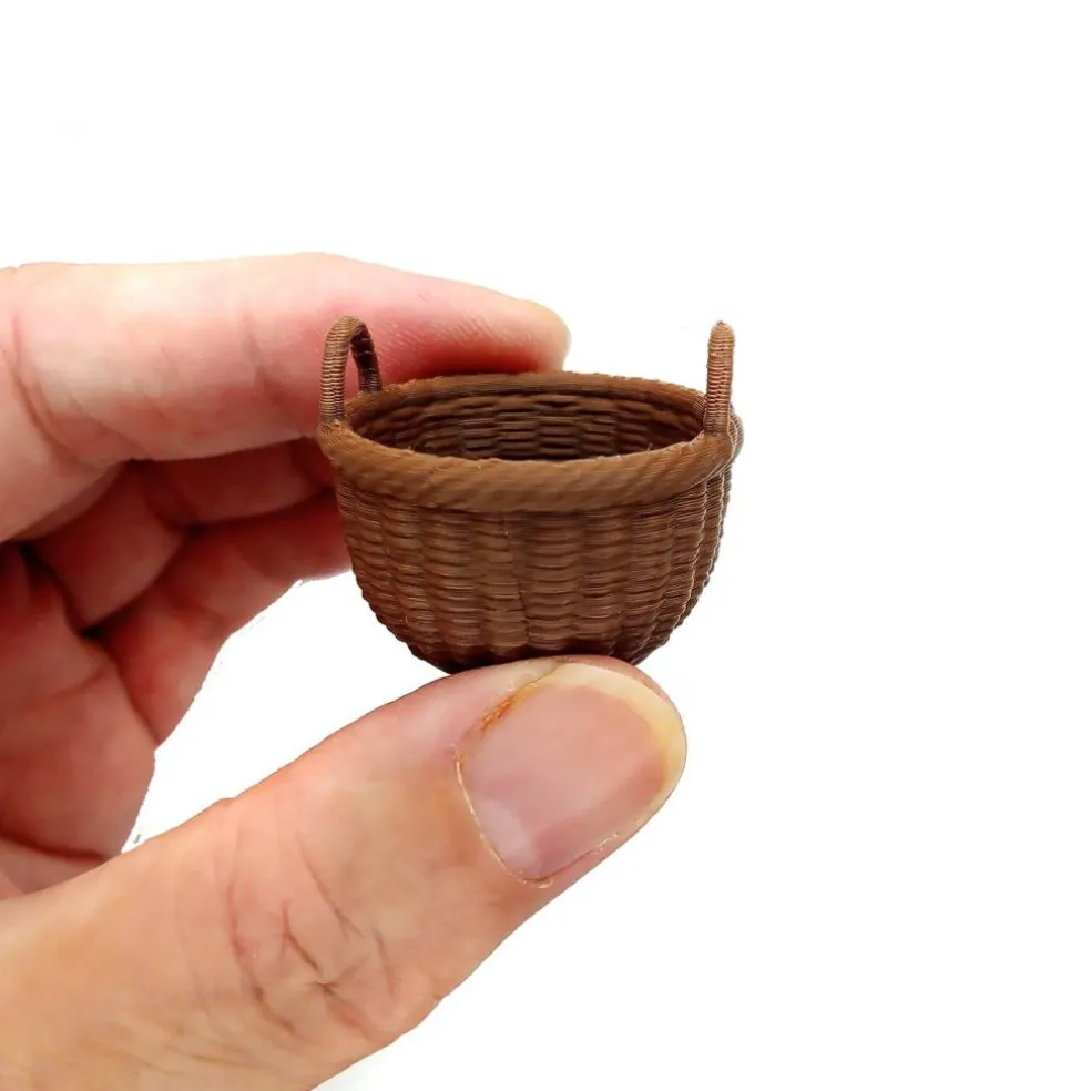 Small Baskets for 1:12 Scale Dollhouse, 3 pc, Cute Wicker Style, Adorabilities