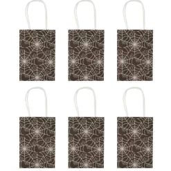 Small Black & White Spiderweb Gift Bags, 6ct. by Celebrate Itâ„¢