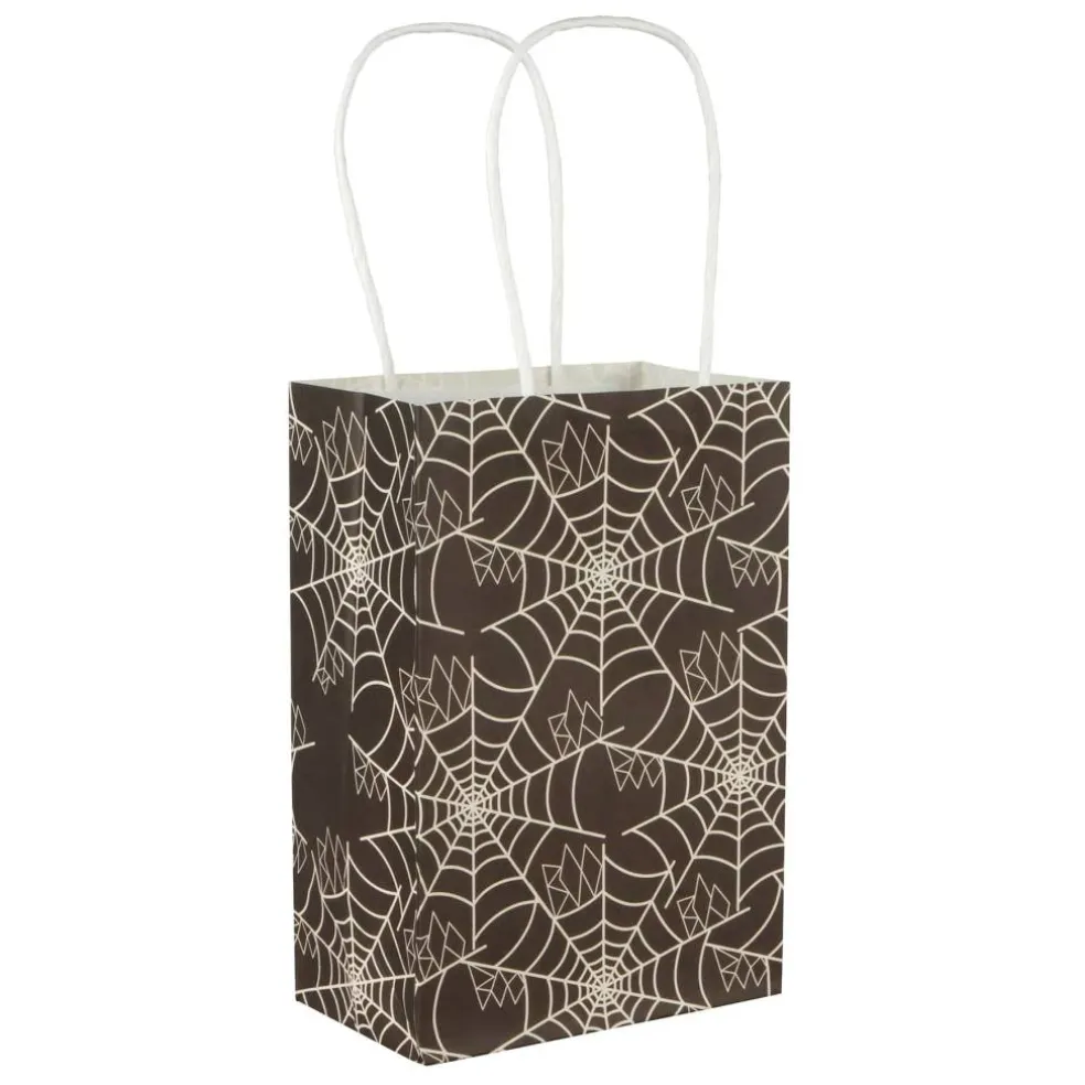 Small Black & White Spiderweb Gift Bags, 6ct. by Celebrate It™